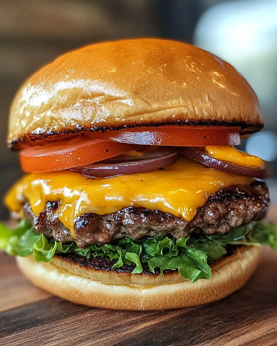 Close-up of smoky Cajun cheese burgers fresh from the pressure cooker