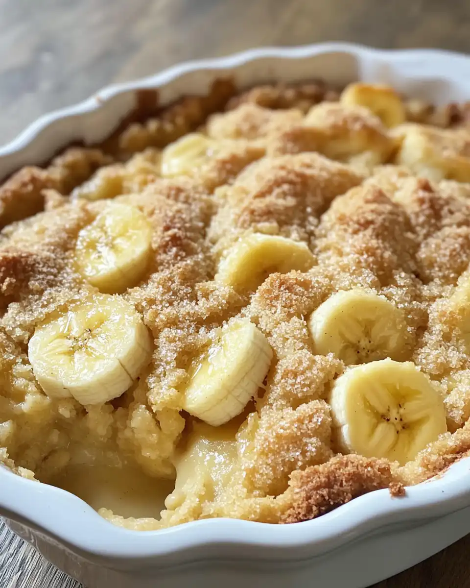 Ingredients for banana cobbler showing brown sugar, oats and pecans