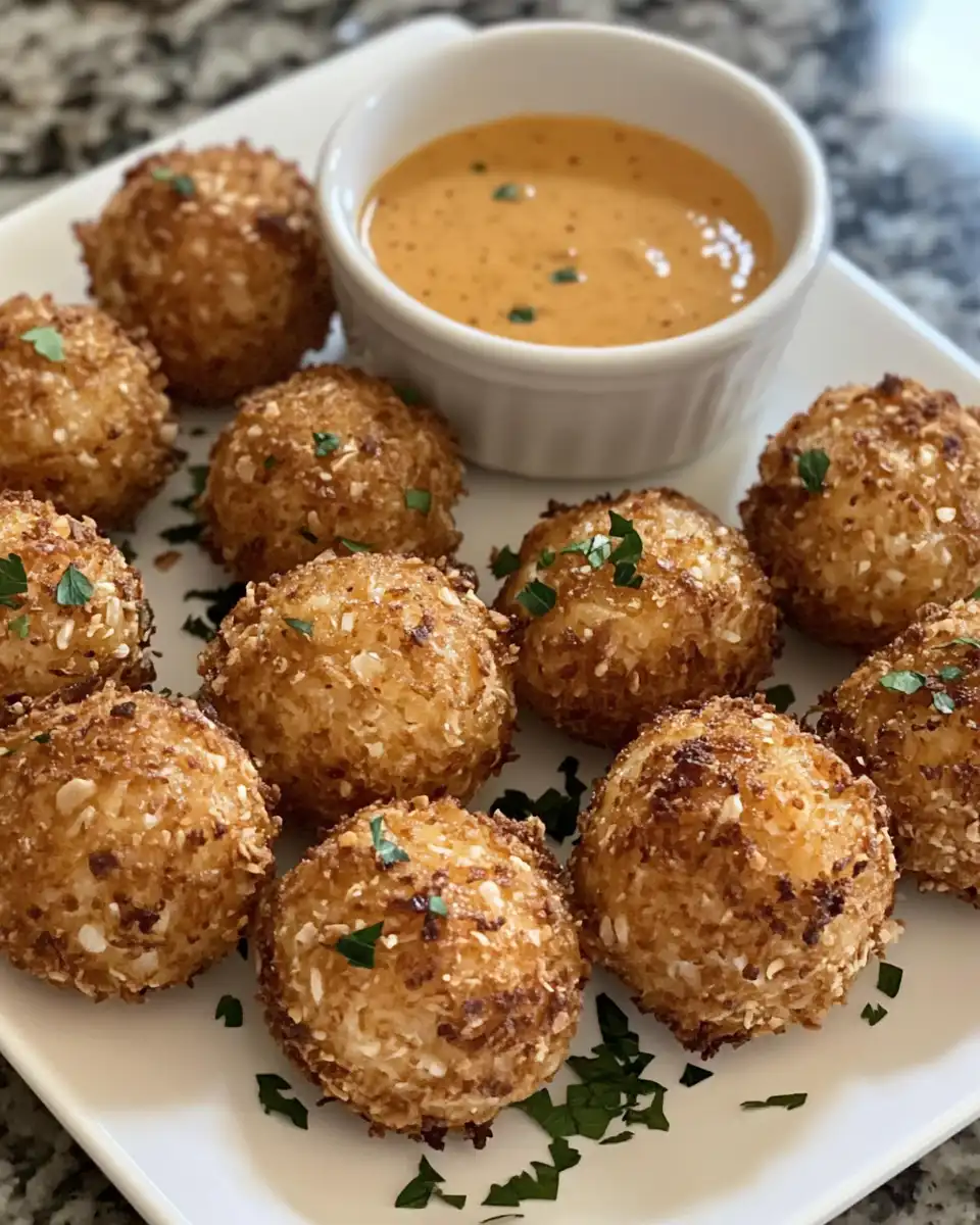 Breaded Reuben balls ready to fry with flour, egg wash and panko coating