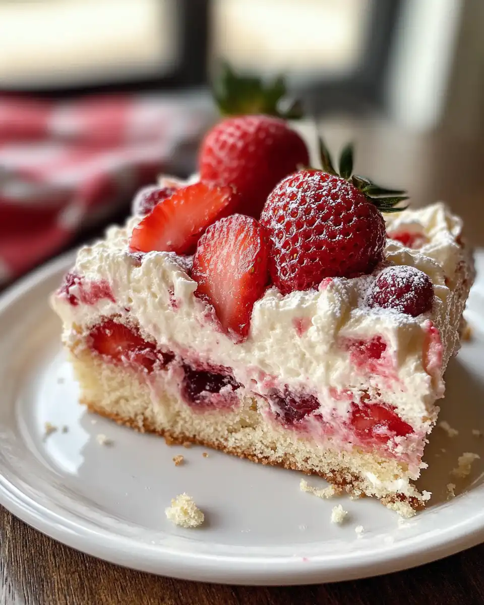 Fresh strawberry scent rising from pressure cooker for strawberry earthquake cake