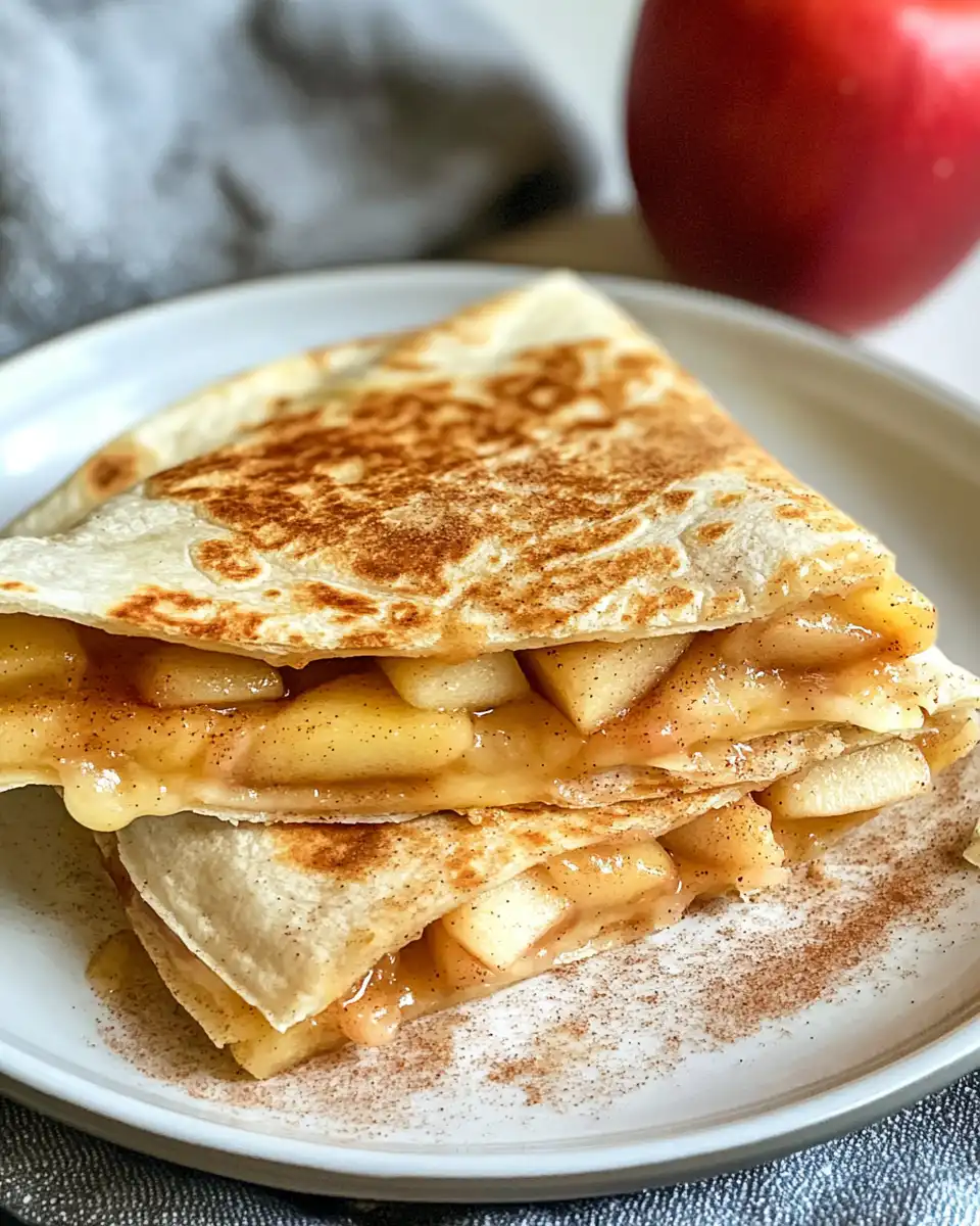Steam emerging from pressure cooker valve while making apple cheddar quesadillas