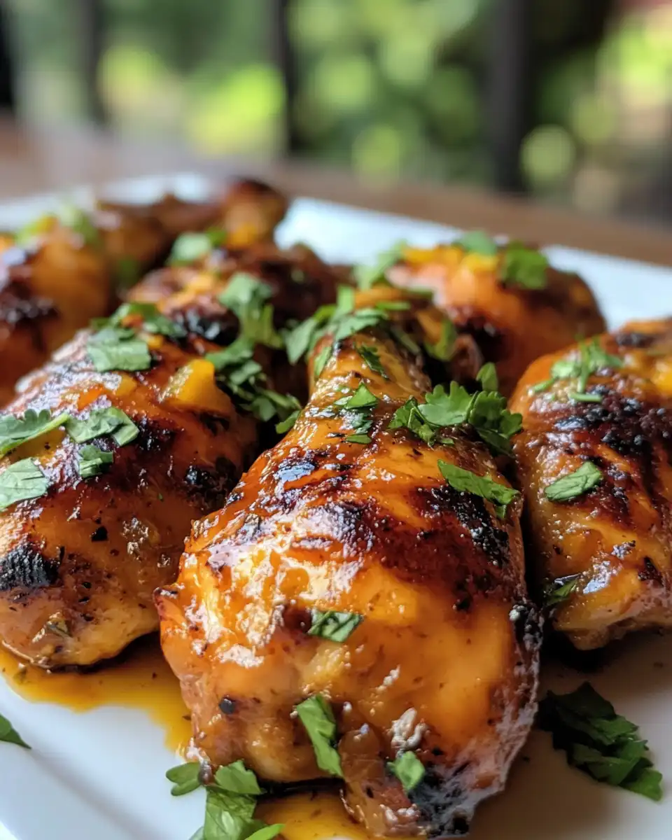 Sweet Spicy Jalapeno Peach Chicken plated