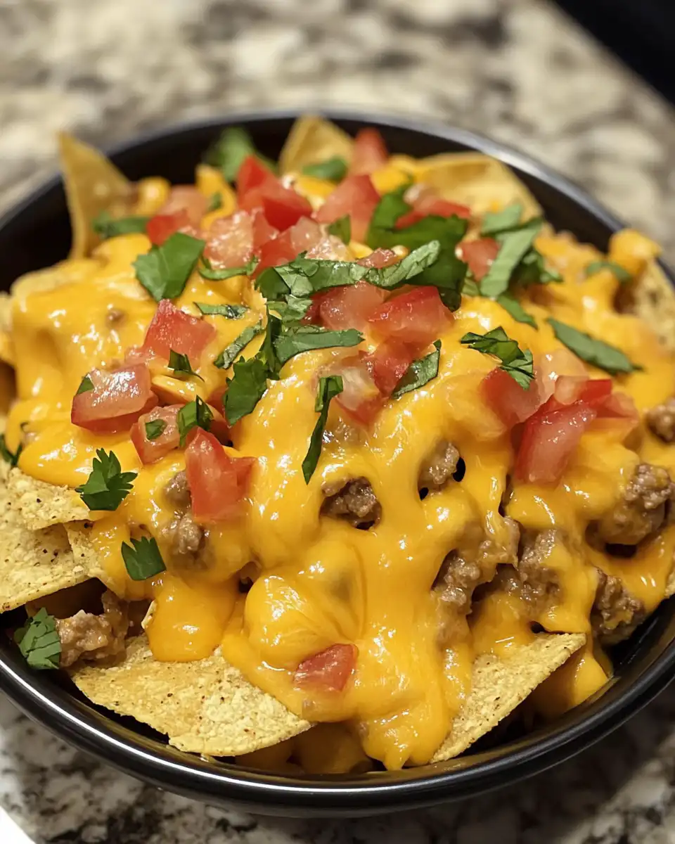 Ingredients including Kraft Cheez Whiz and American slices melting in saucepan