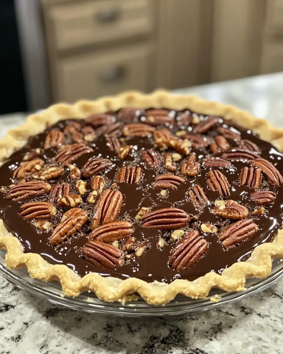 Texas Chocolate Pecan Pie fresh from pressure cooker