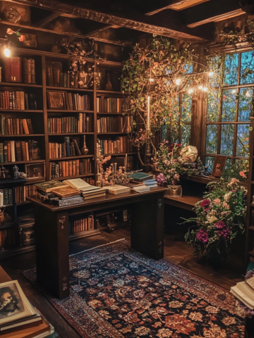 The Charmed Library Recipe taken with iphone 15 pro max --iw 2 --ar 4:5 --v 6.1 --raw