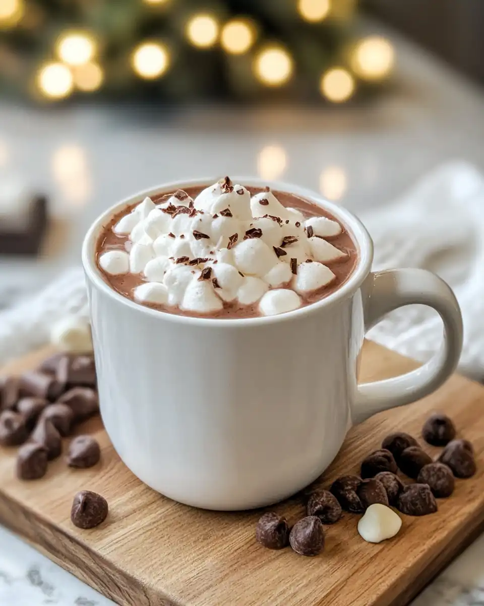 Steam rising from freshly whipped hot chocolate in pressure cooker