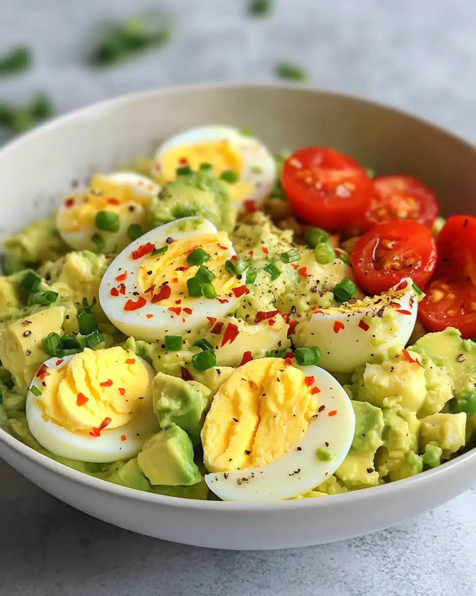 Pressure cooker with lid rattling, ready with avocado egg salad inside