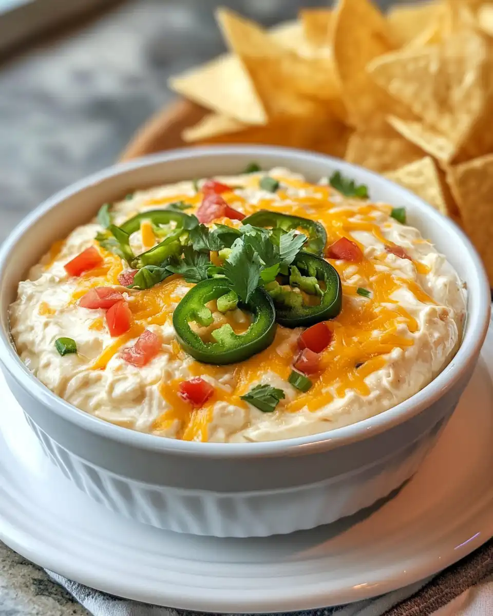 Close-up of creamy jalapeno cream cheese dip in crockpot, hot and bubbly