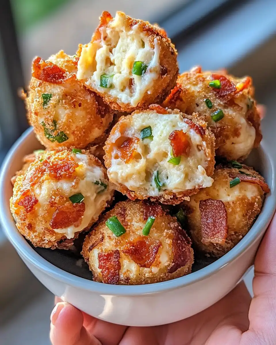 Finished jalapeno popper cheese ball served on a plate