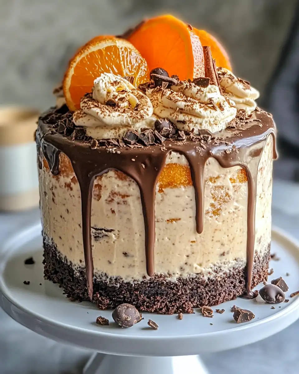 Ingredients for chocolate orange punch cake with cocoa powder, flour, and orange zest