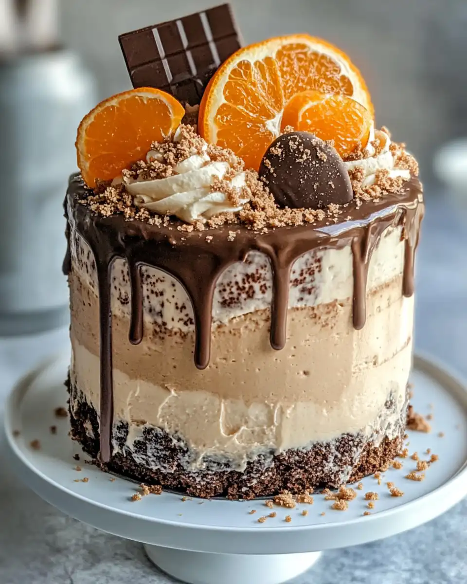 Freshly baked chocolate orange punch cake with orange zest