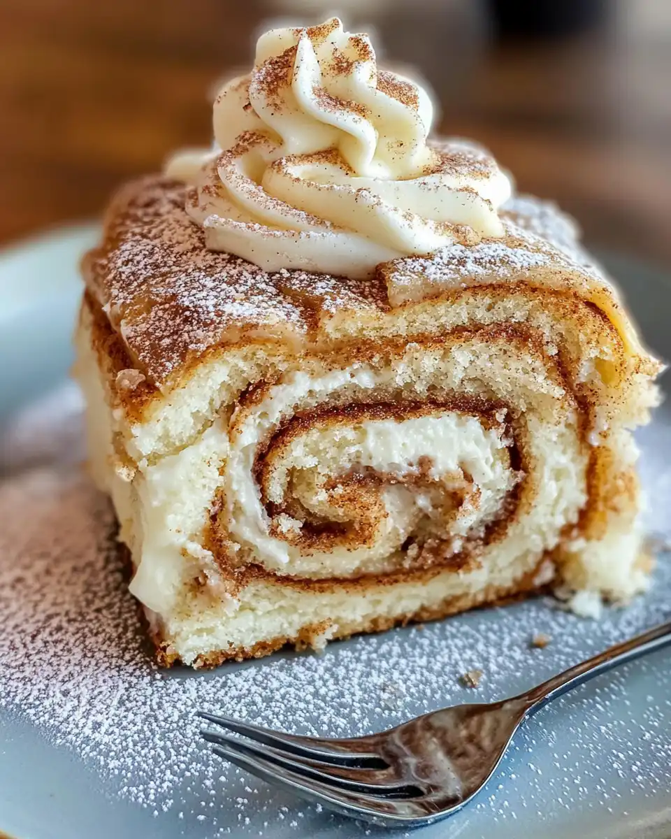 Ingredients measured for cinnamon roll cake with flour, cinnamon and sugar