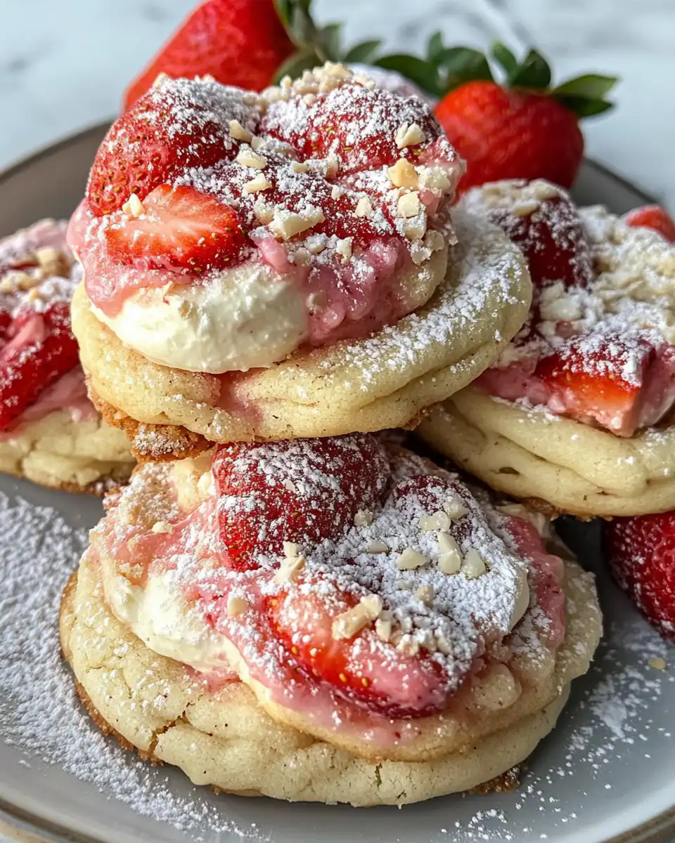 Ingredients for Strawberry Cheesecake Cookies including cream cheese and freeze dried strawberries